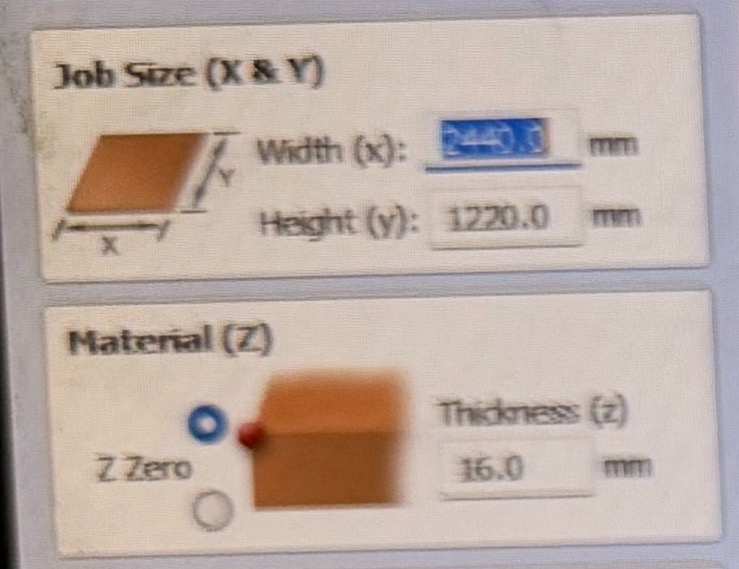 width (X)= 1220 mm / height (Y)= 2440 mm / thickness (Z)= 12 mm
